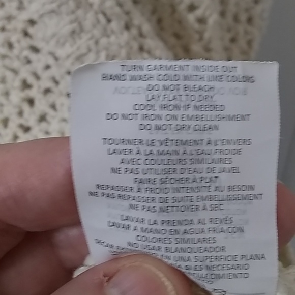 Melissa McCarthy7, Open Weave Cardigan, Cream, 2X - Picture 6 of 8